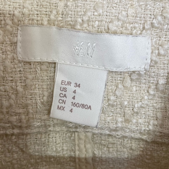 H&M Textured Biker Jacket Size 4 - Picture 8 of 11